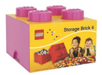 LEGO® Úložný box 25 x 25 x 18 cm Růžový