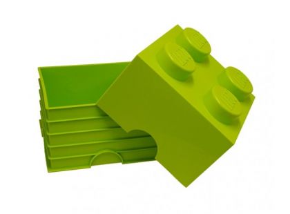 LEGO Úložný box 25x25x18cm Světle zelená - Poškozený obal