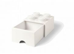 LEGO® úložný box 4 s šuplíkem - Bílá