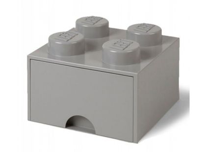LEGO® úložný box 4 s šuplíkem - Šedá