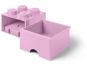 LEGO® úložný box 4 s šuplíkem - Světle růžová 3