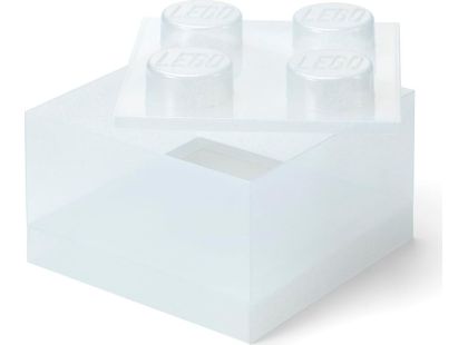 LEGO úložný box 4 s víkem - Třpytivá průhledná