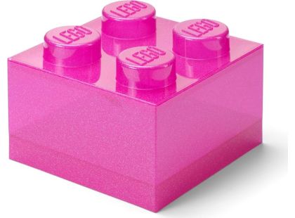 LEGO úložný box 4 s víkem - Třpytivá růžová