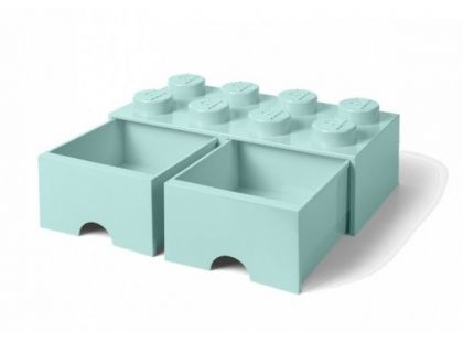 LEGO® úložný box 8 s šuplíky - aqua