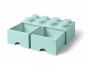 LEGO® úložný box 8 s šuplíky - aqua 2