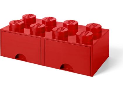 LEGO® Úložný box 8 s šuplíky - červená