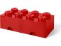 LEGO® Úložný box 8 s šuplíky - červená 2