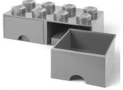 LEGO® Úložný box 8 s šuplíky - šedá