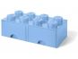 LEGO Úložný box 8 s šuplíky - světle modrá - Poškozený obal 2
