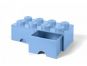 LEGO Úložný box 8 s šuplíky - světle modrá - Poškozený obal 3