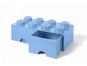 LEGO Úložný box 8 s šuplíky - světle modrá 3
