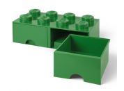 LEGO® úložný box 8 s šuplíky - tmavě zelená