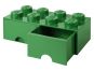 LEGO® úložný box 8 s šuplíky - tmavě zelená 2