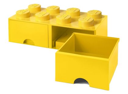 LEGO Úložný box 8 s šuplíky - žlutá - Poškozený obal