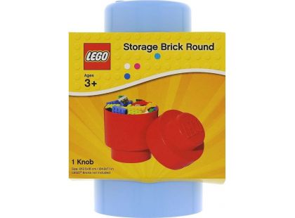 LEGO Úložný box kulatý 12,5x18cm Světle modrá