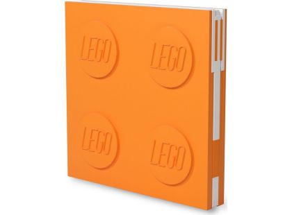 LEGO® 2.0 Zápisník s gelovým perem jako klipem - oranžový