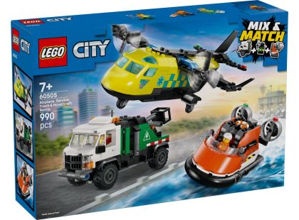 LEGO® 60505 Remix: Letadlo, servisní vůz a vznášedlo