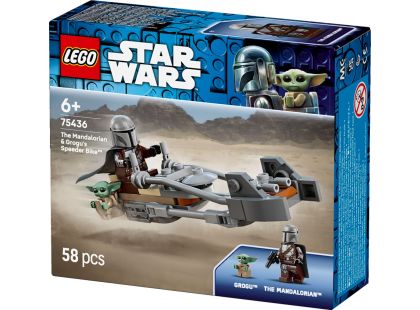 LEGO® 75436 Mandalorian a Grogu a spídrová motorka
