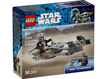 LEGO® 75436 Mandalorian a Grogu a spídrová motorka