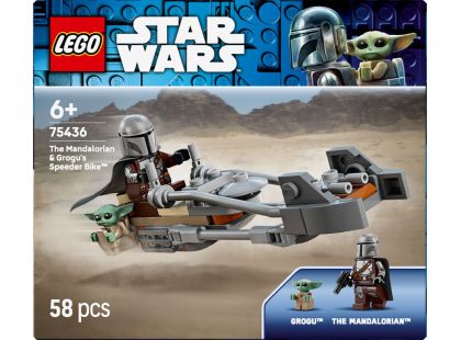 LEGO® 75436 Mandalorian a Grogu a spídrová motorka
