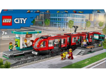 LEGO® City 60423 Tramvaj a zastávka v centru města