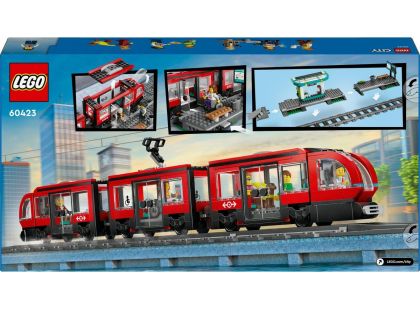 LEGO® City 60423 Tramvaj a zastávka v centru města