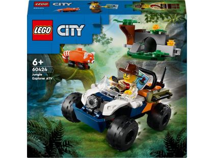 LEGO® City 60424 Čtyřkolka na průzkum džungle - mise panda červená