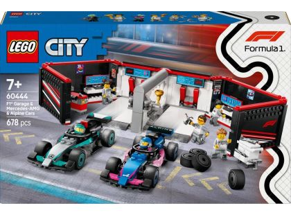 LEGO® City 60444 Garáž F1® a vozy Mercedes-AMG a Alpine