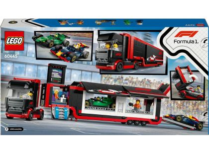 LEGO® City 60445 Kamion F1® s vozy F1® RB20 a AMR24