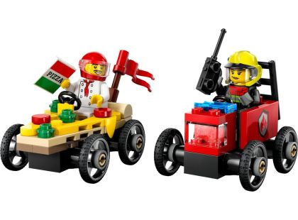 LEGO® City 60458 Závodní balíček: Rozvoz pizzy vs. hasičské auto