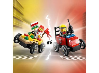 LEGO® City 60458 Závodní balíček: Rozvoz pizzy vs. hasičské auto