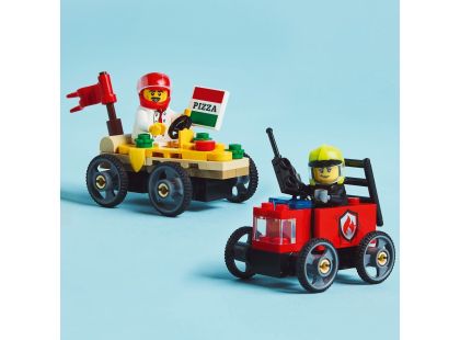 LEGO® City 60458 Závodní balíček: Rozvoz pizzy vs. hasičské auto