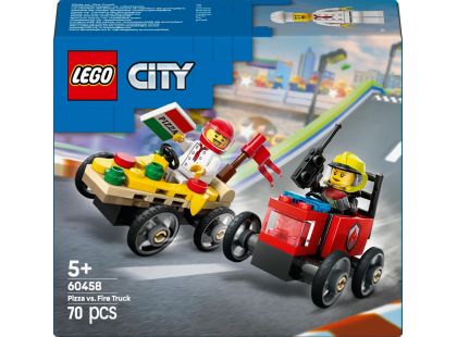 LEGO® City 60458 Závodní balíček: Rozvoz pizzy vs. hasičské auto