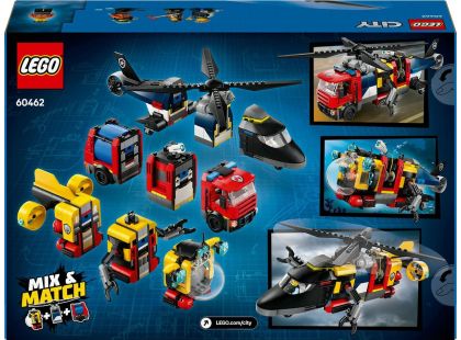 LEGO® City 60462 Remix: Helikoptéra, hasičský vůz a ponorka