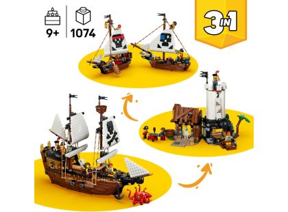 LEGO® Creator 3 v 1 31387 Kultovní pirátská loď