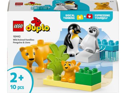 LEGO® DUPLO® 10442 Rodinky divokých zvířat: Tučňáci a lvi