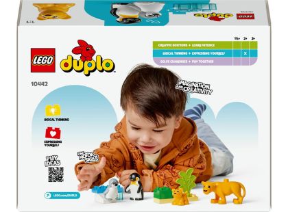 LEGO® DUPLO® 10442 Rodinky divokých zvířat: Tučňáci a lvi