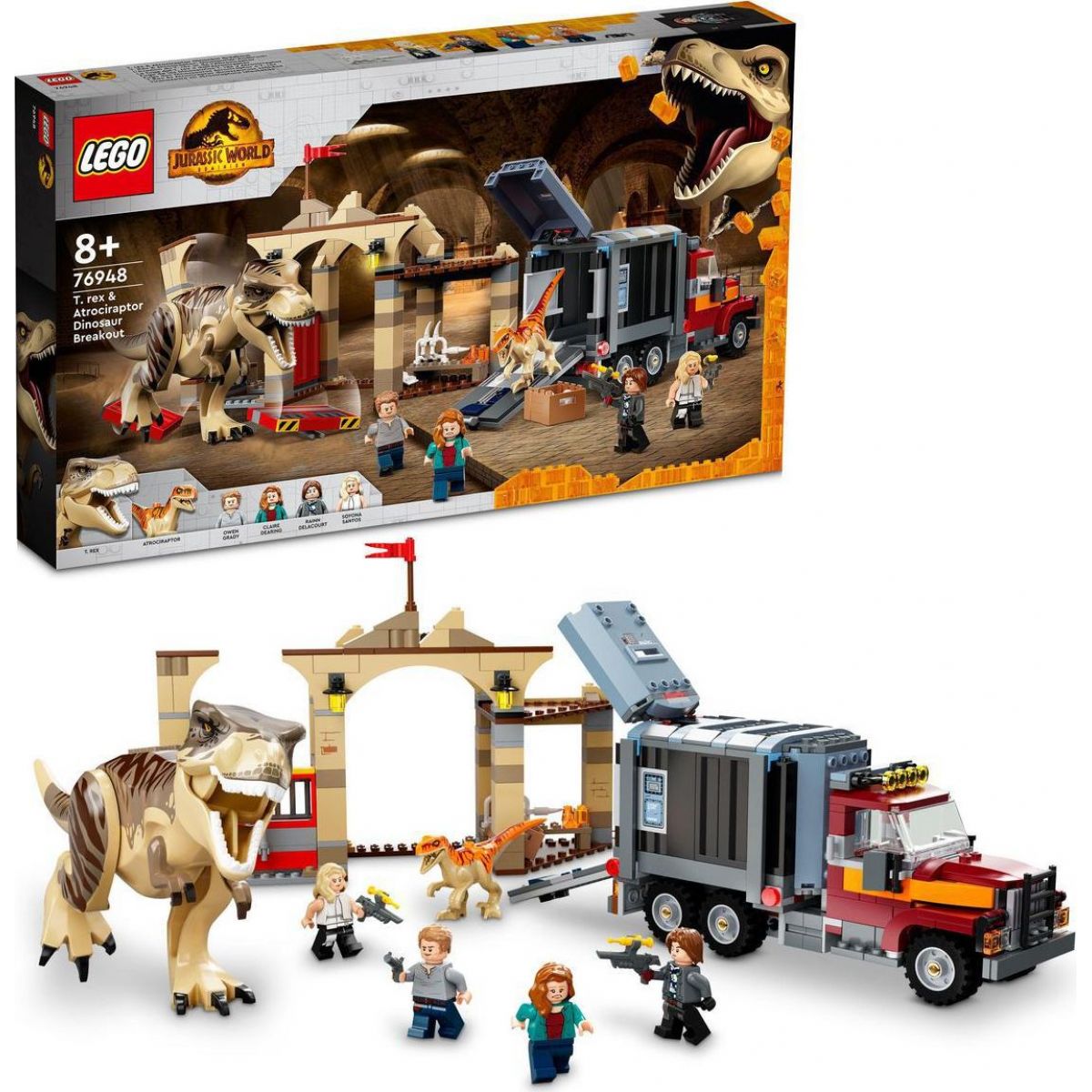 LEGO® Jurassic World™ 76948 Útěk T-rexu a atrociraptoru