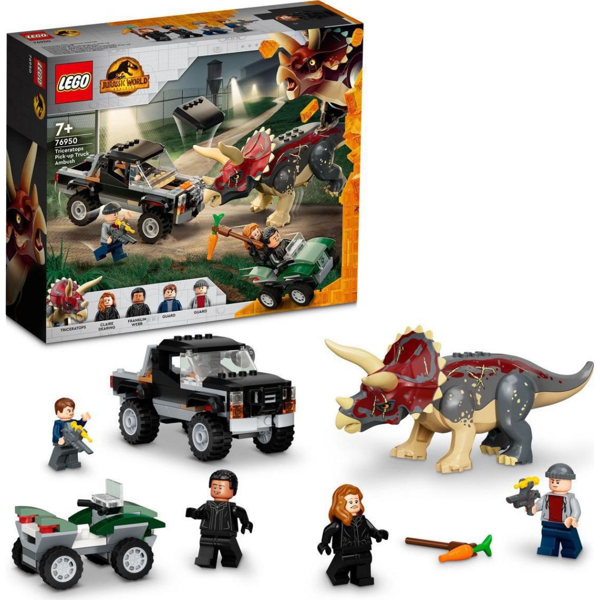LEGO® Jurassic World™ 76950 Útok triceratopsu na pick-up