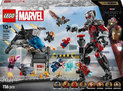 LEGO® Marvel 76314 Akční bitva - Captain America: Občanská válka