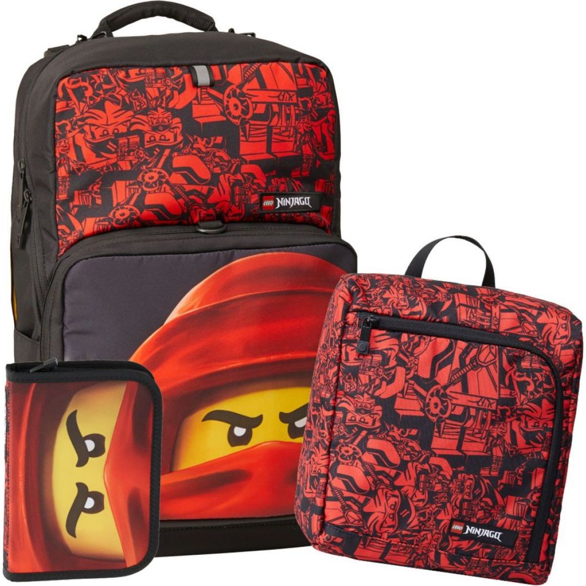 LEGO® Ninjago Red Optimo Plus školní batoh, 3dílný set