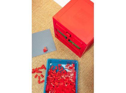 LEGO® organizér se třemi zásuvkami - červená