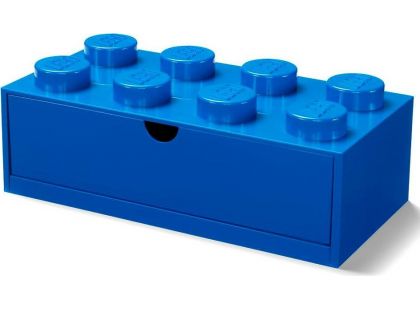 LEGO® stolní box 8 se šuplíky - modrá