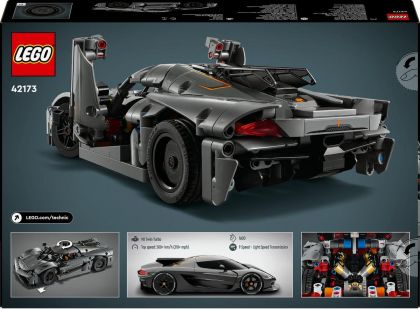 LEGO® Technic 42173 Šedé hyperauto Koenigsegg Jesko Absolut