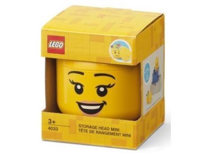 LEGO® úložná hlava (mini) - šťastná dívka