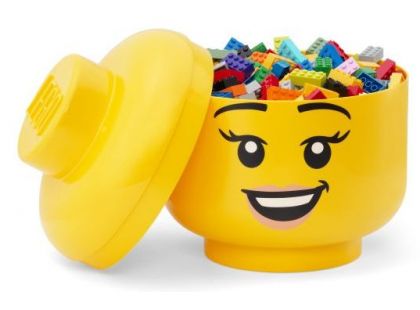 LEGO® úložná hlava (velikost L) - šťastná dívka