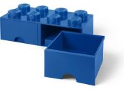 LEGO® Úložný box 8 s šuplíky - modrá - Poškozený obal