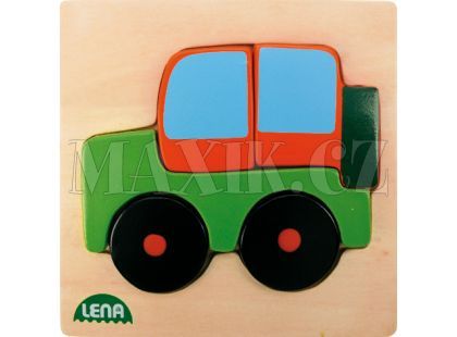 Lena Dřevěné puzzle Auto