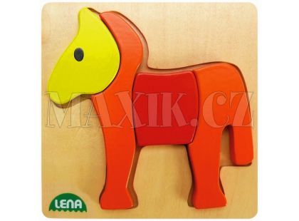Lena Dřevěné puzzle Kůň