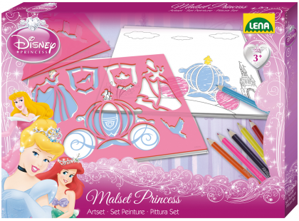 Lena Disney Princess Kreslící šablonky Princezny a malovací sada